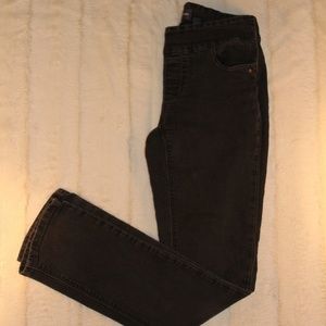 Black straight leg jeans